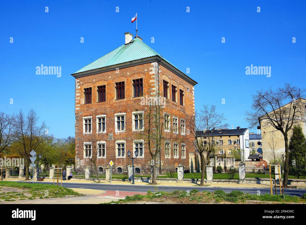 Polen, Piotrkow Trybunalski, Schloss, woiwodschaft Masowien. Stockfoto