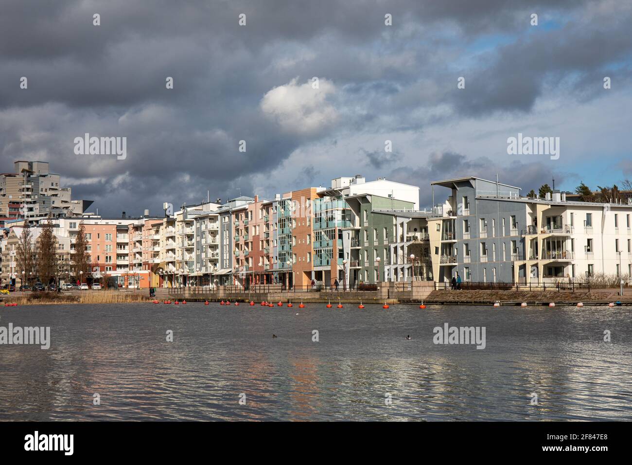 Pikku Huopalahti, Wohnviertel am Wasser in Helsinki, Finnland Stockfoto