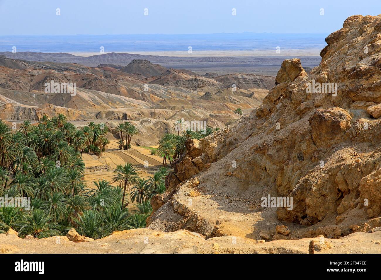Blick in die Wüste Lut Stockfoto