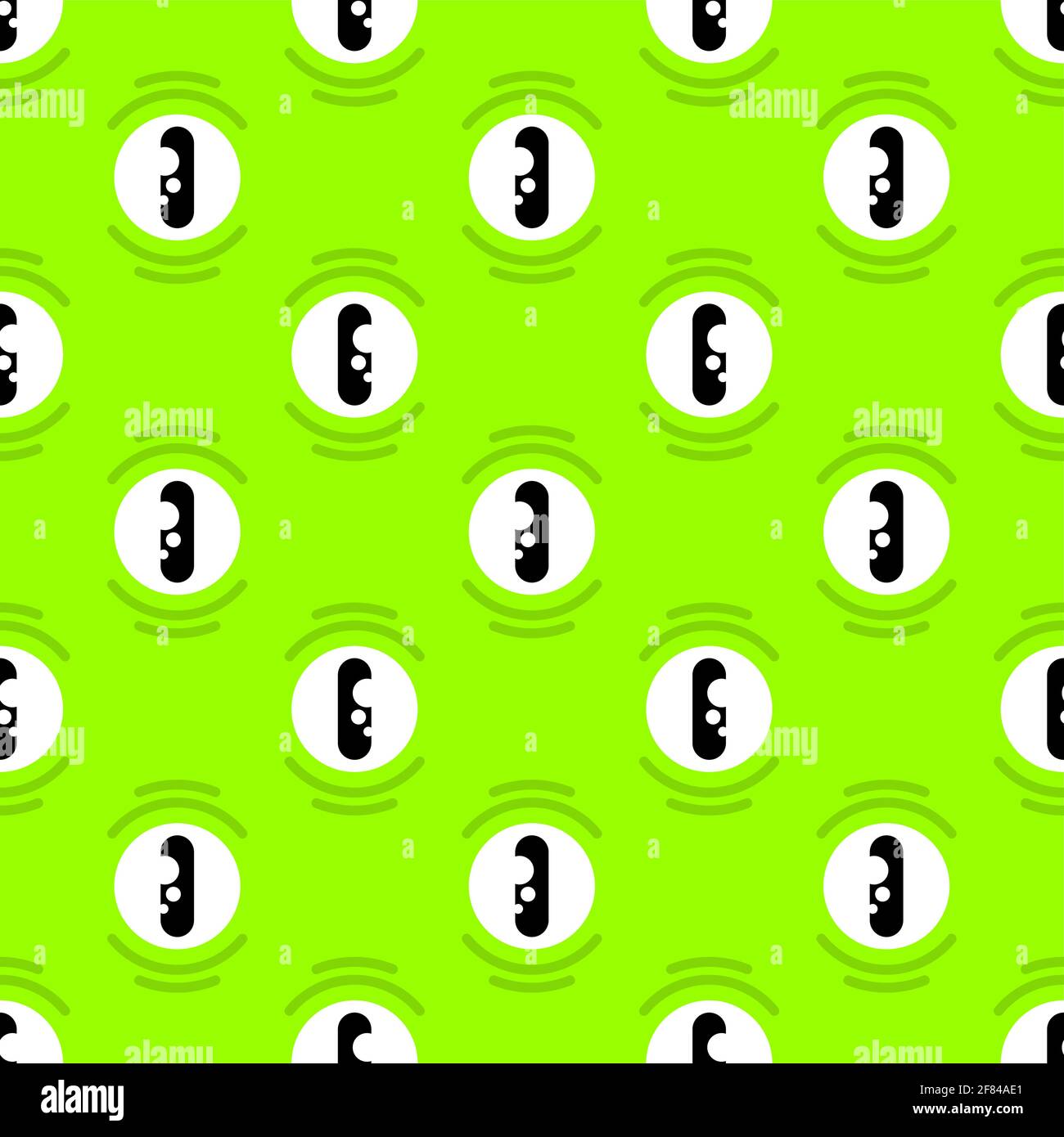 Monster Eyes Muster nahtlos. Zombie Eye Hintergrund. Grüne Monster Textur Vektor Illustration Stock Vektor