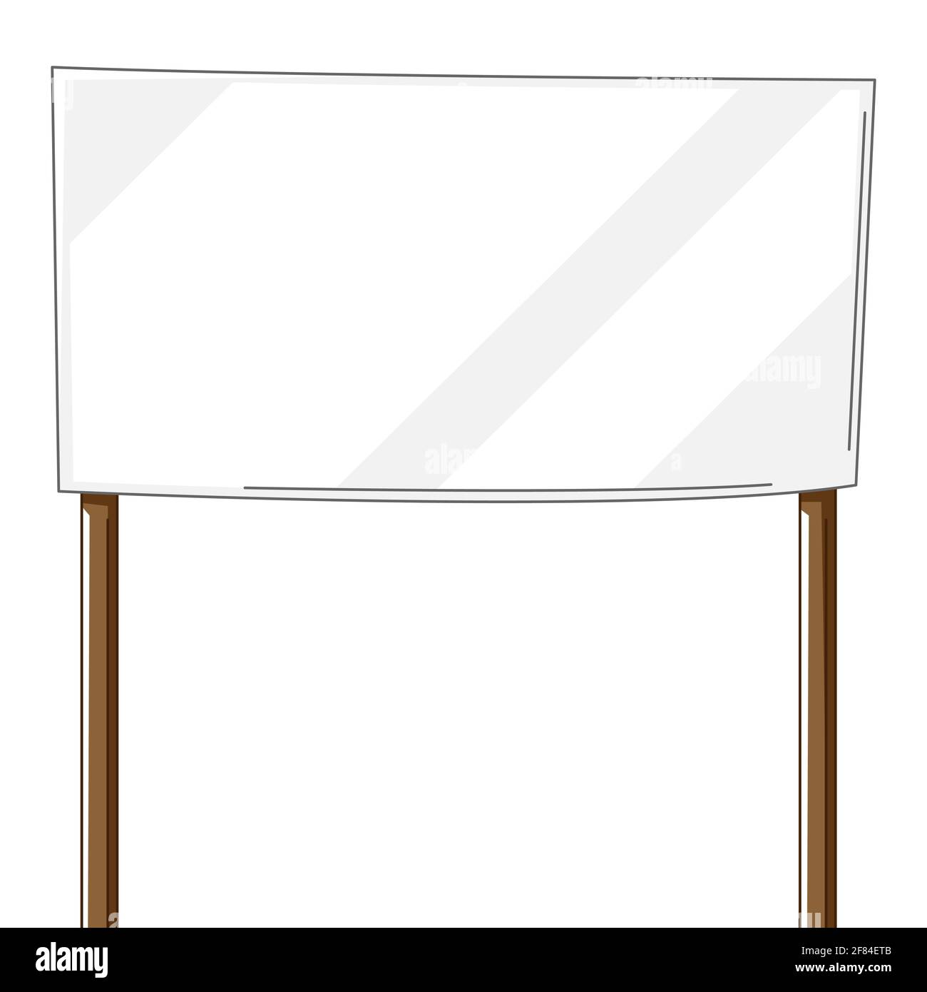 Abbildung des Banners. Leeres Demonstrationsposter. Pfostenzeichen oder mit Holzstab. Stock Vektor Abbildung des Banners. Leeres Demonstrationsposter. Pfostenzeichen oder mit Holzstab. Stock Vektor