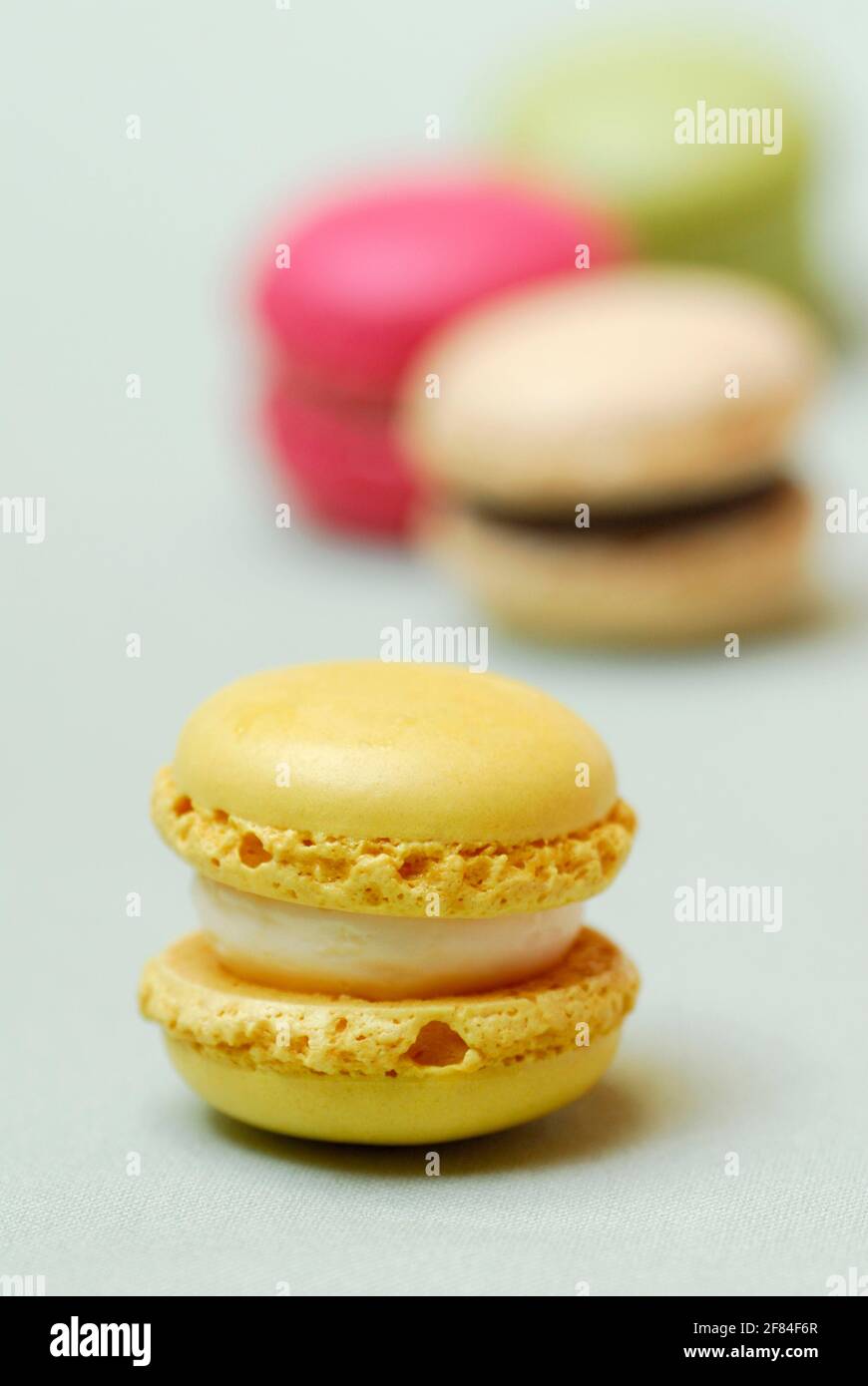 Konditorei Luxemburgerli, Macaron, Spezialität der Confiserie Spruengli Stockfoto