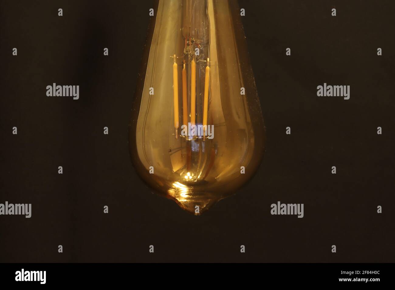 Glühbirne mit LED-Filamenten Stockfoto
