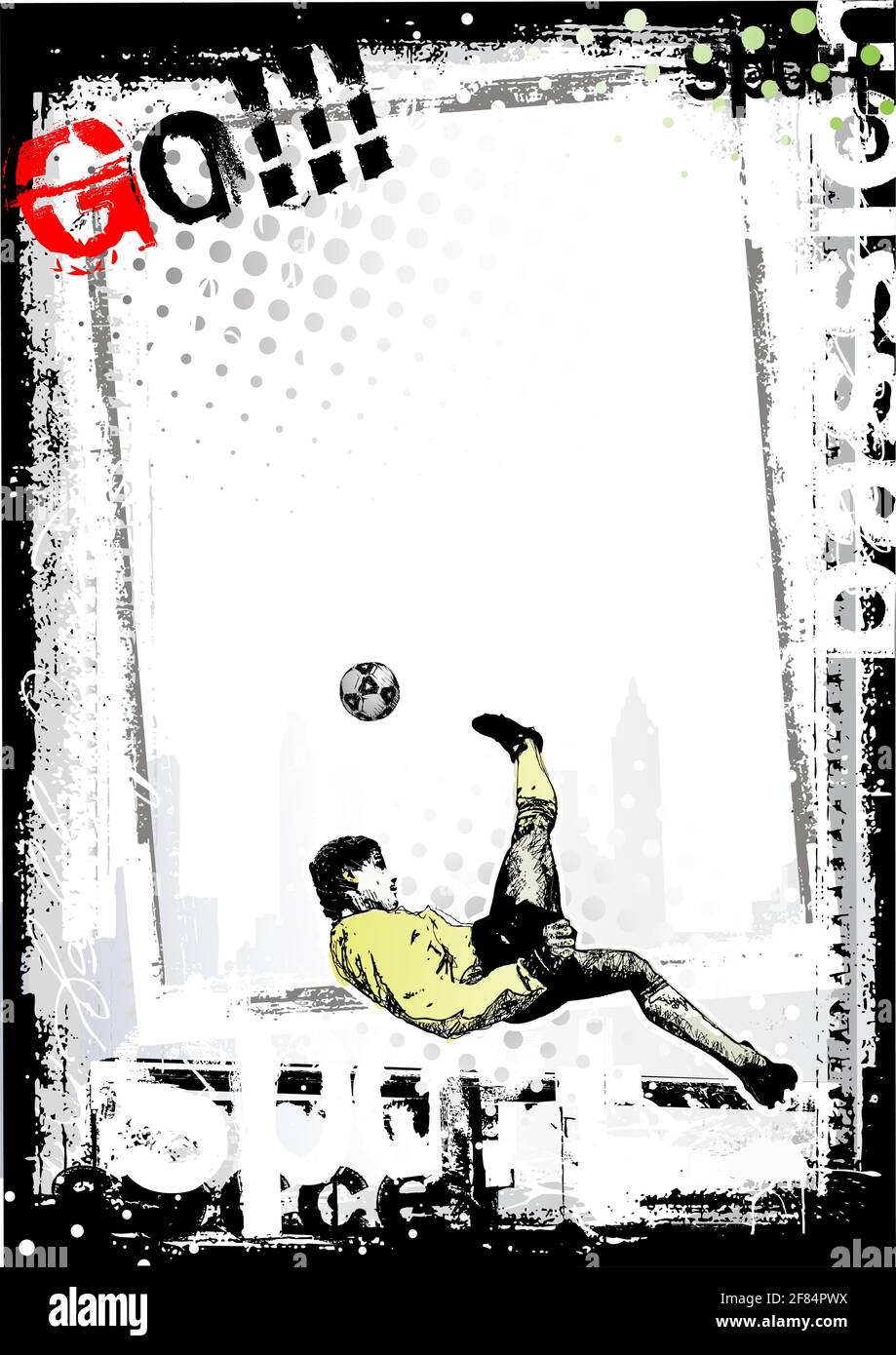 Hintergrund des Fußballposters Stock Vektor