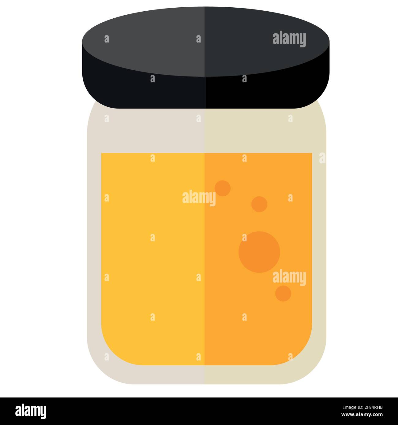 Glas mit Honig Symbol flach Design Vektor Stock Vektor