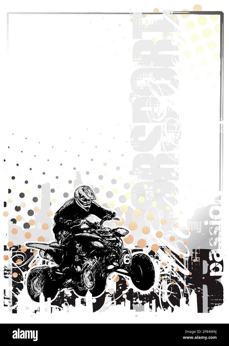 quad Bike Poster Hintergrund Stock Vektor