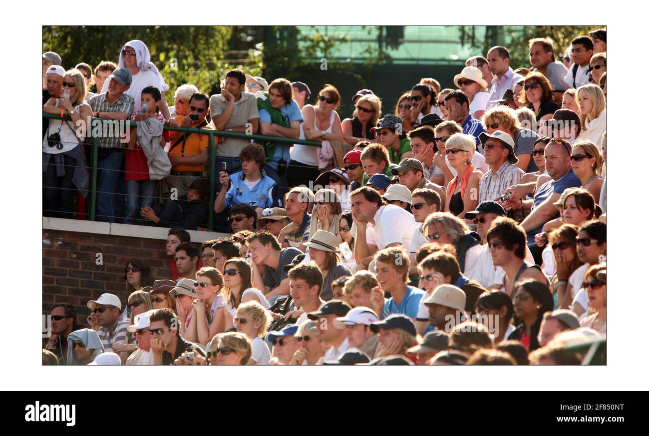 Murray Mound während Andy Murray auf dem Center-Gerichtfoto spielt David Sandison The Independent Stockfoto
