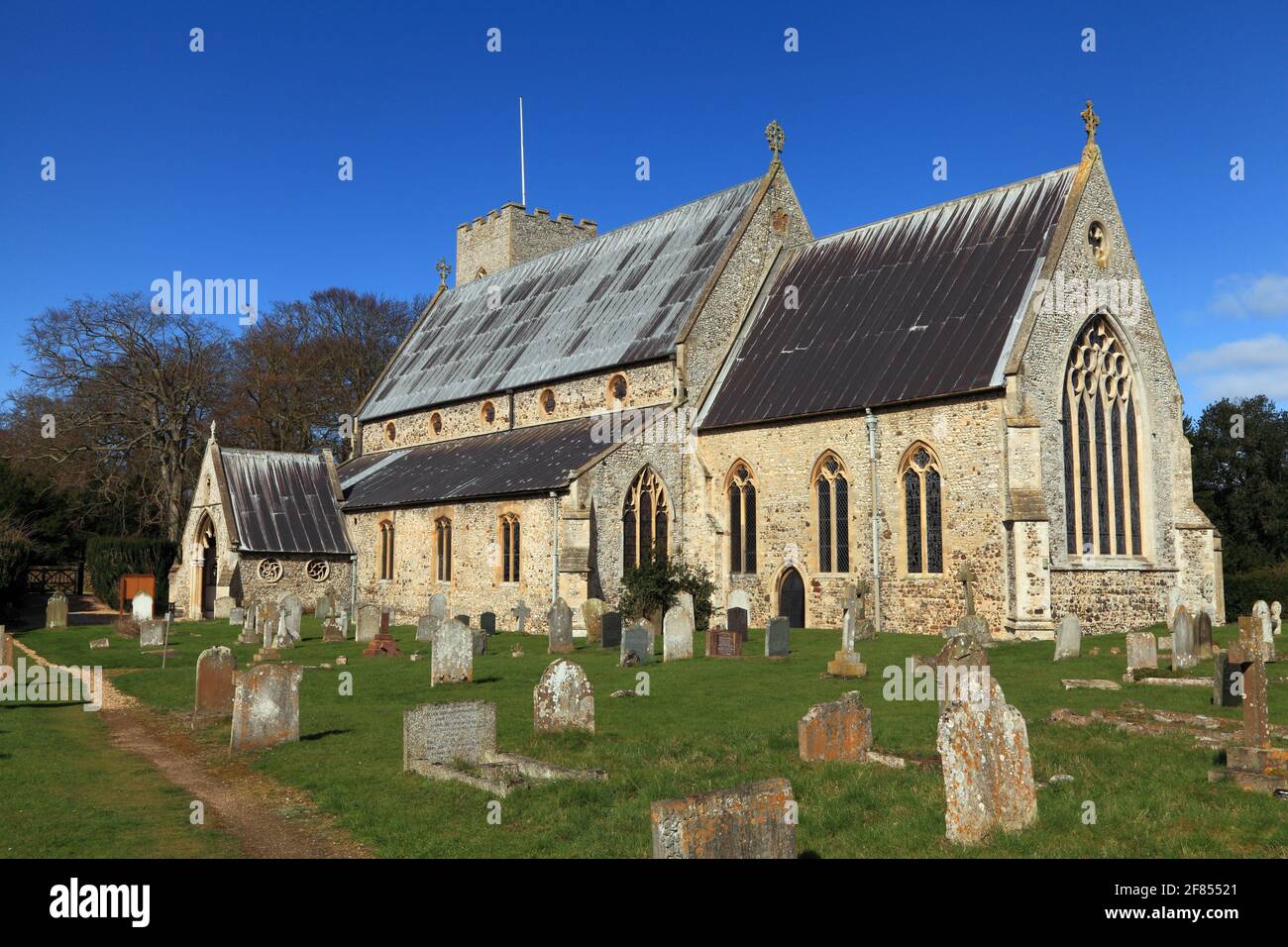 Alte Kirche von Hunstanton, St. Mary, Norfolk, England, Großbritannien gewidmet Stockfoto