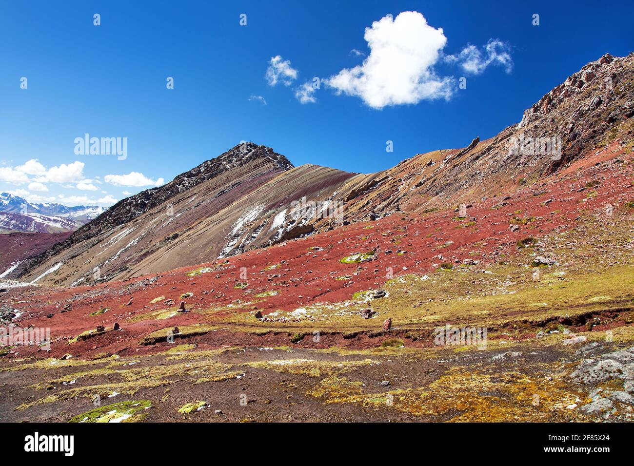 Rainbow Mountains oder Vinicunca Montana de Siete Colores, Cuzco Region in Peru, peruanische Anden Stockfoto