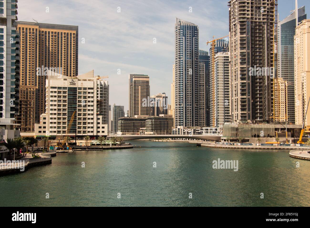 Luxuriöse Residenz Gebäude in Dubai Marina, Vereinigte Arabische Emirate Stockfoto