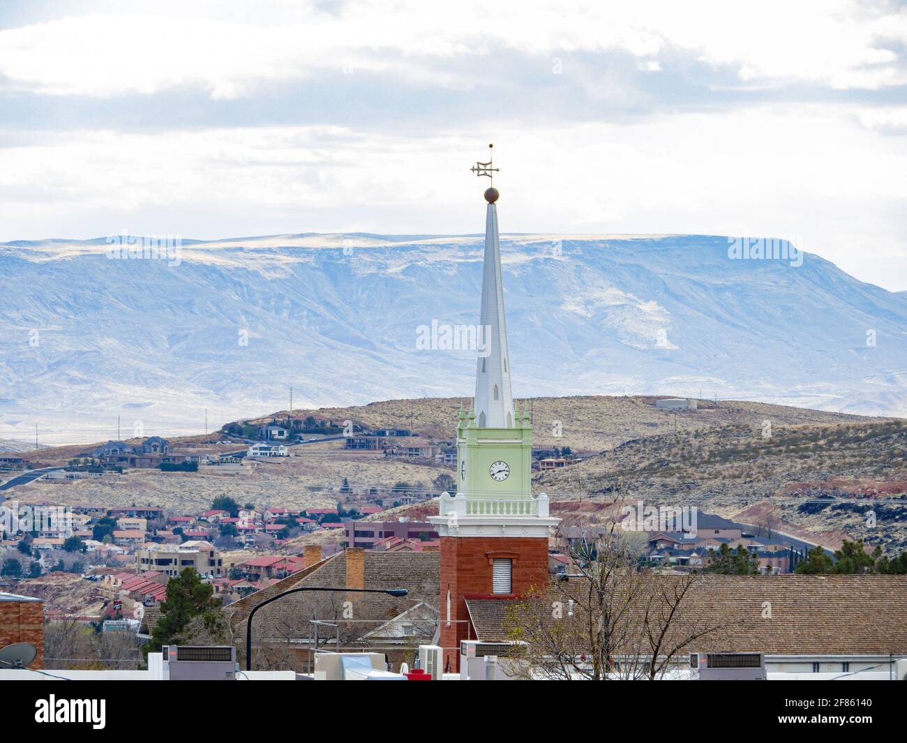 Tagesaufnahme des St. George Tabernacle in Utah, USA Stockfoto