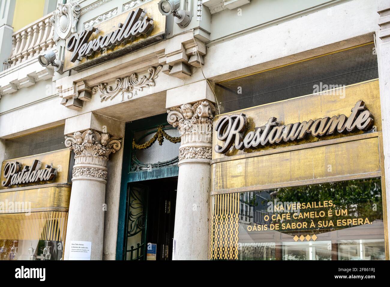 Restaurant Pastellaria Versailles in Lissabon, Portugal Stockfoto