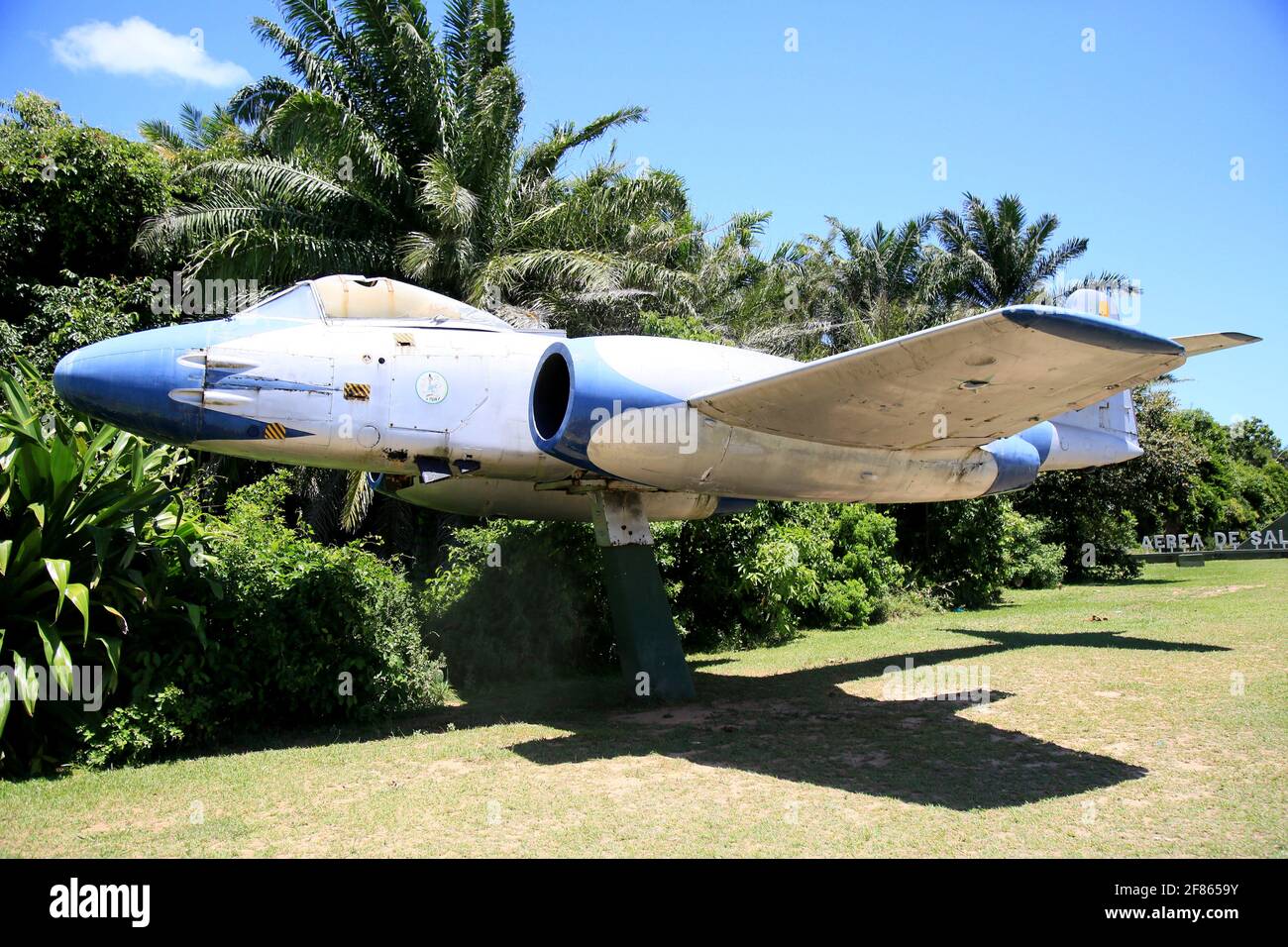 salvador, bahia, brasilien - 18. januar 2021: Gloster Meteor, ein britisch gemachtes Kampfflugzeug, das im zweiten Krieg eingesetzt wurde, ist auf der Salvador Air zu sehen Stockfoto