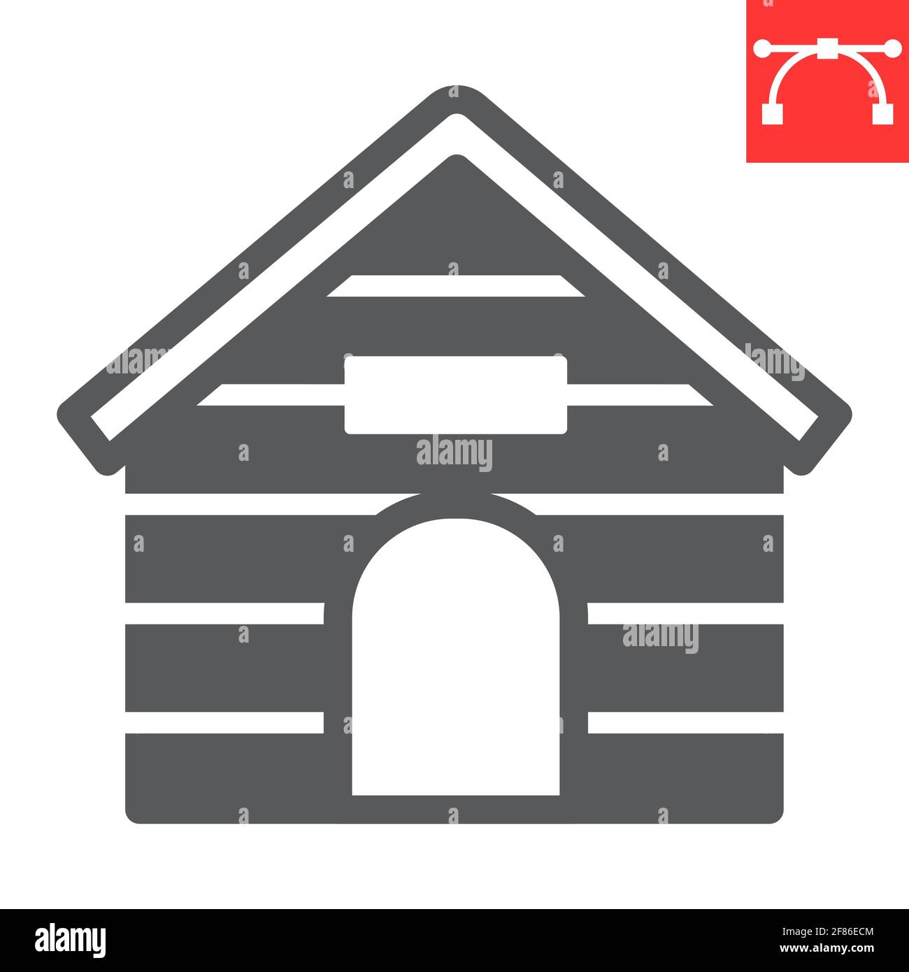 Kennel Glyphe Symbol, Haustier und Zuhause, Holz Hund Haus Vektor-Symbol, Vektorgrafiken, editierbare Strich solid Zeichen, eps 10. Stock Vektor