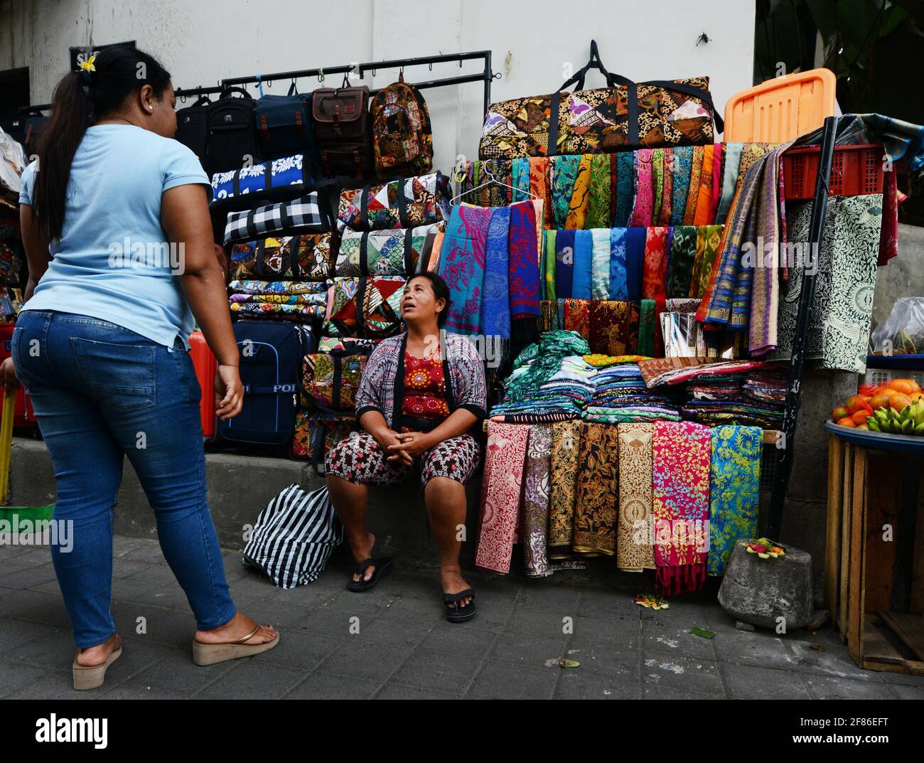 Souvenirmarkt in Ubud, Bali, Indonesien. Stockfoto