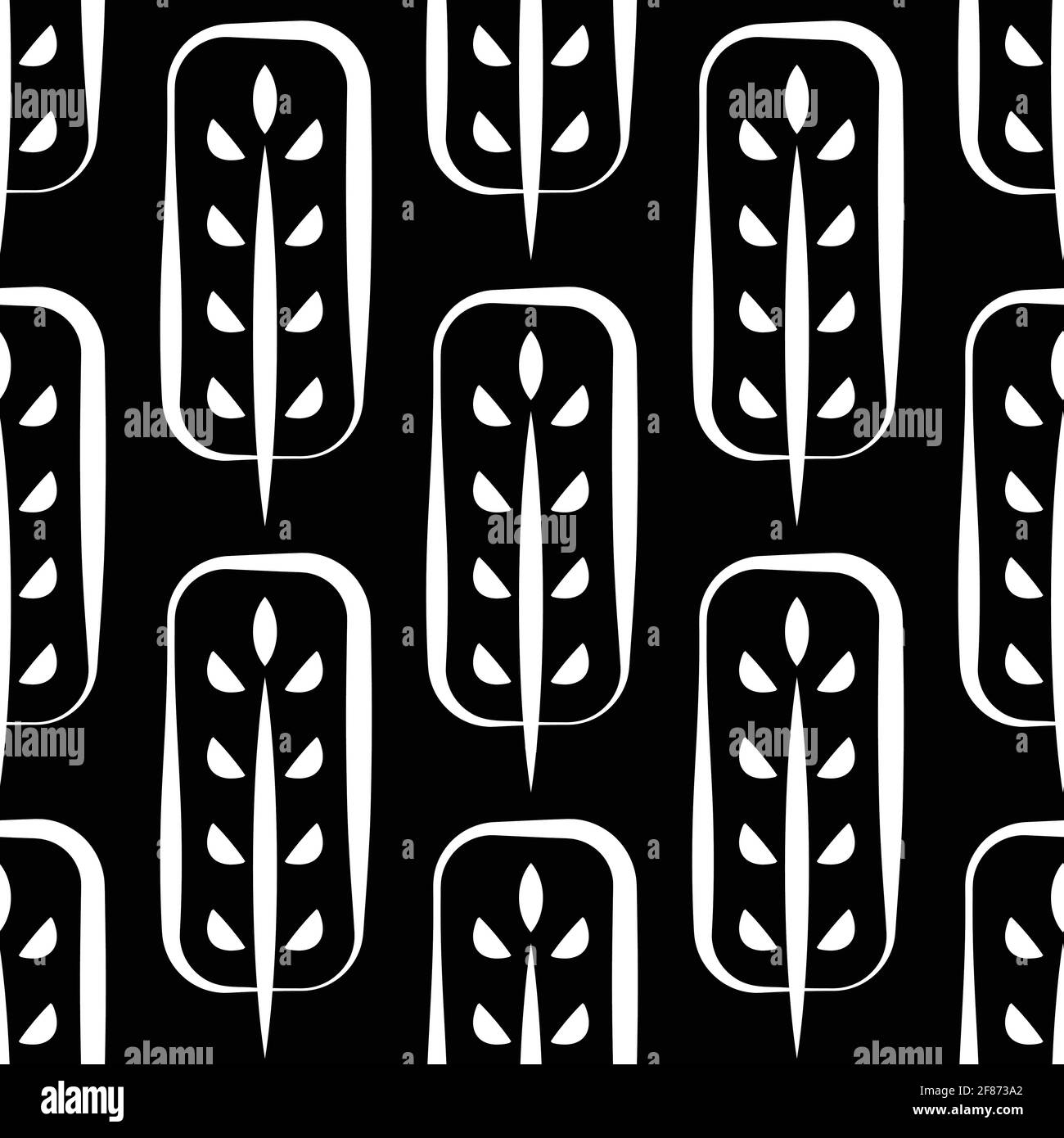 Nahtloses Muster mit groben Blättern. Flora. vektor Stock Vektor