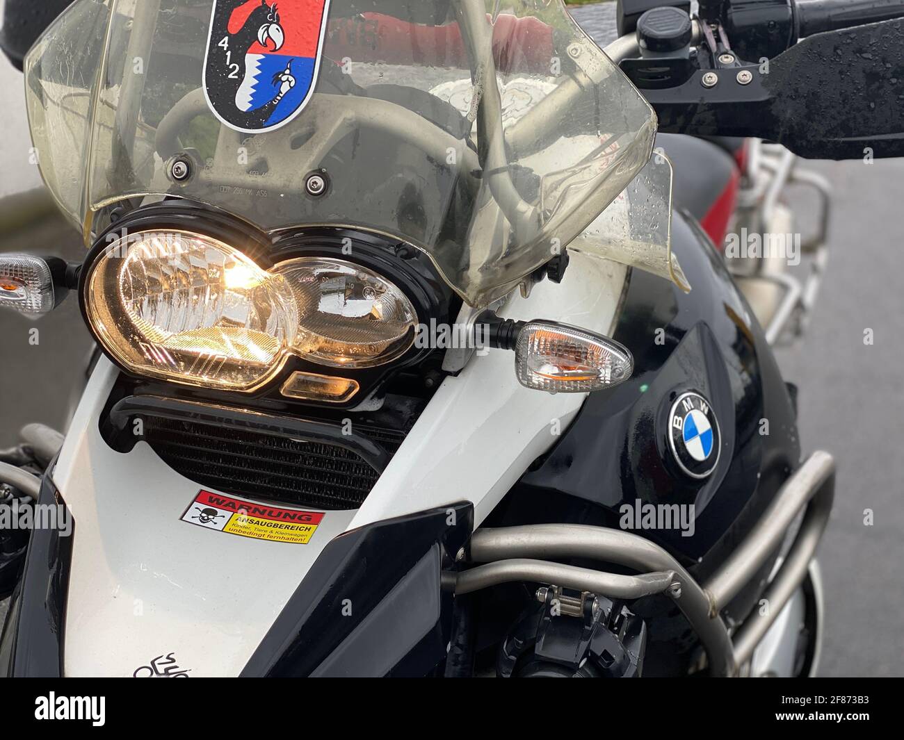Motorrad BMW GS 1200 Adventure Modell 2006 Luftgekühlt Stockfoto