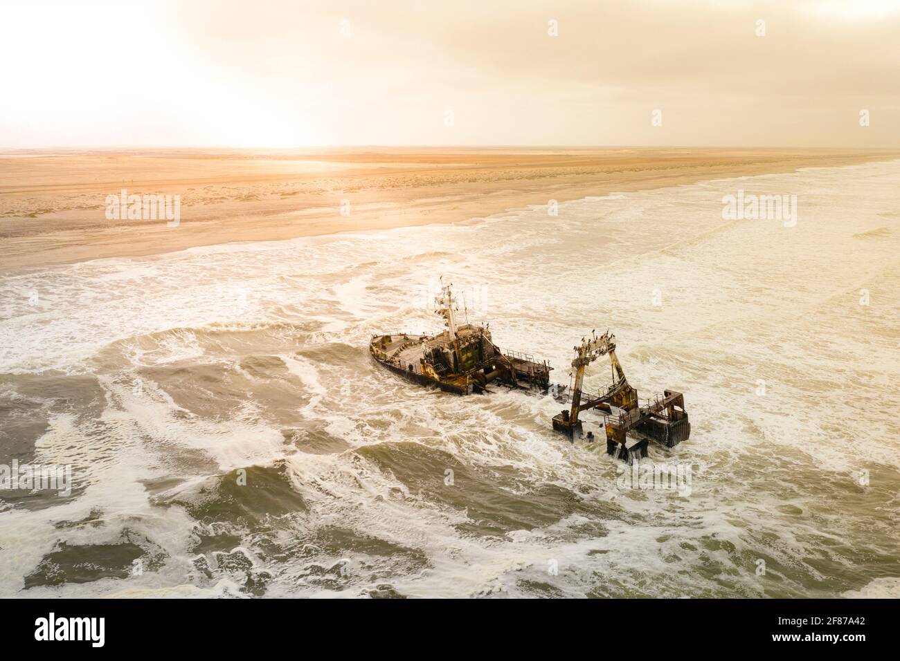 Zeila Schiffswrack an der Skelettküste, Henties Bay, Namibia Stockfoto