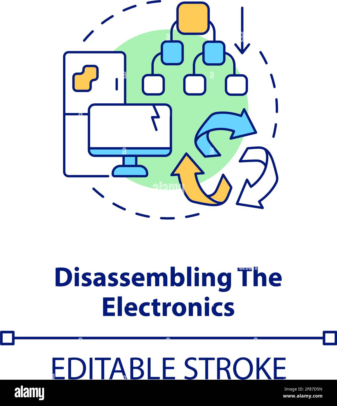 Symbol „Elektronikkonzept zerlegen“ Stock Vektor