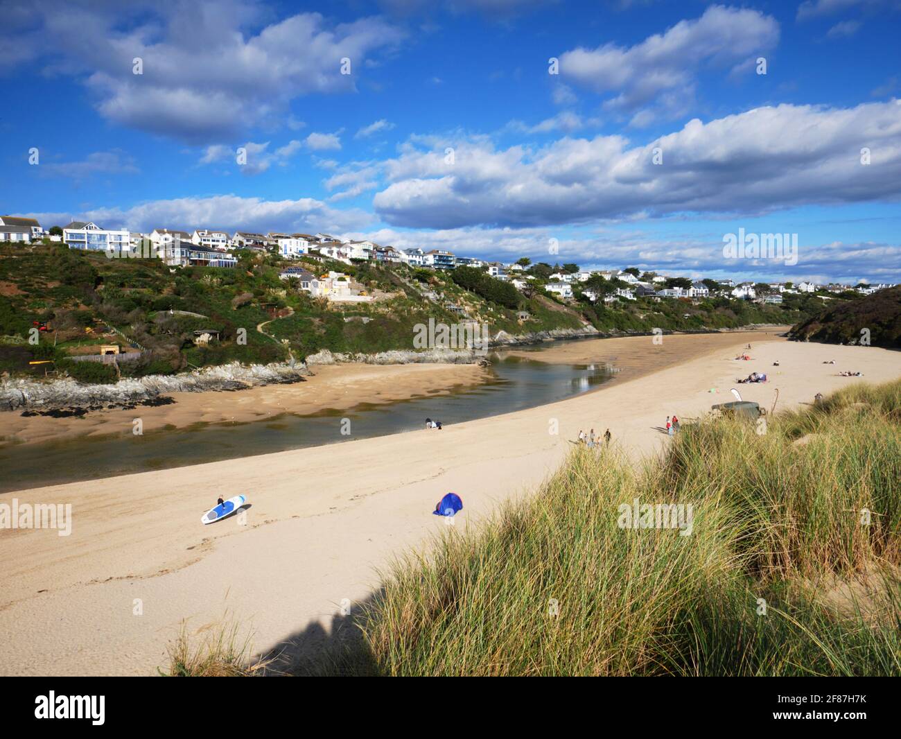 Die Gannel in Crantock, Newquay, Cornwall. Stockfoto