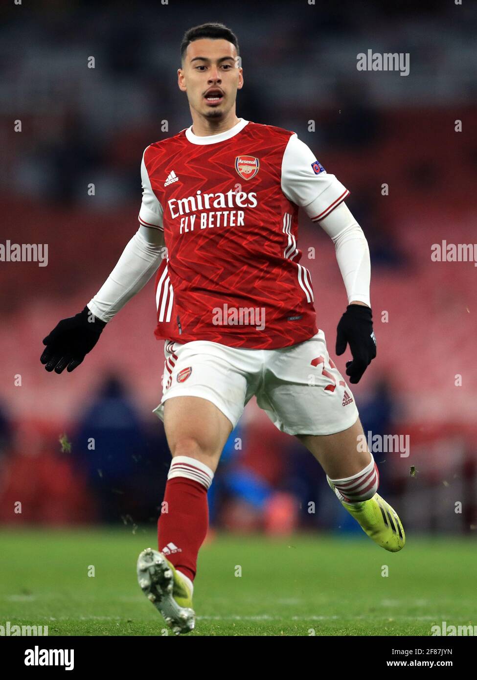 Aktenfoto vom 18-03-2021 von Arsenals Gabriel Martinelli. Ausgabedatum: Montag, 12. April 2021. Stockfoto