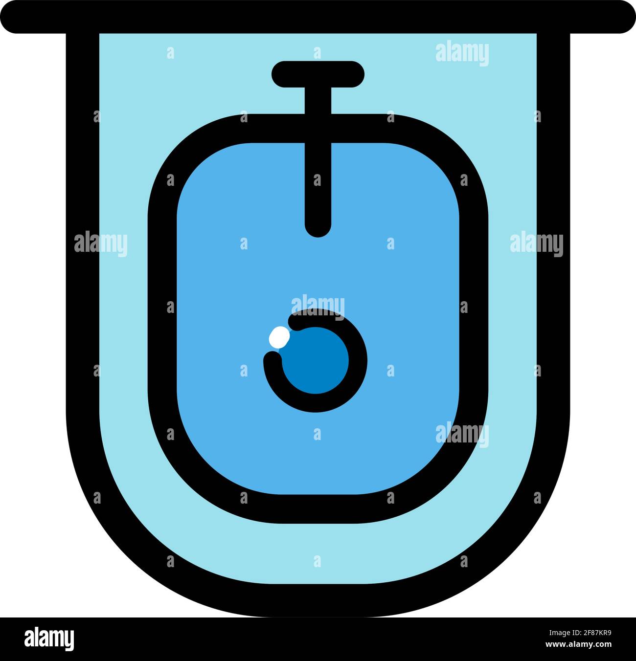 Bidet-Farbsymbol im einfachen Stil isoliert Vektor isoliert auf Weißer Hintergrund Stock Vektor