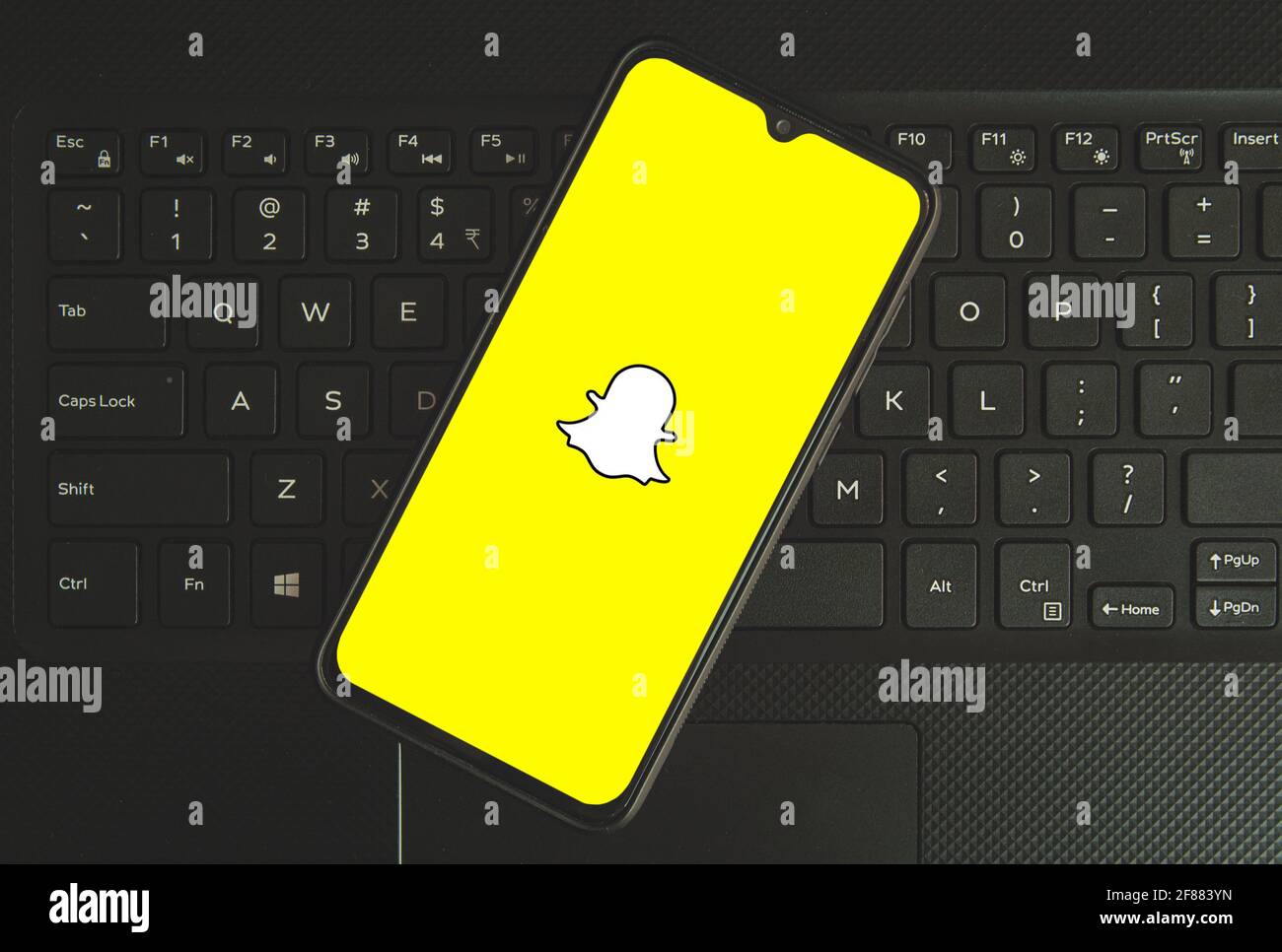 Snapchat ist eine amerikanische Multimedia-Messaging-App, die von Snap entwickelt wurde Inc Stockfoto