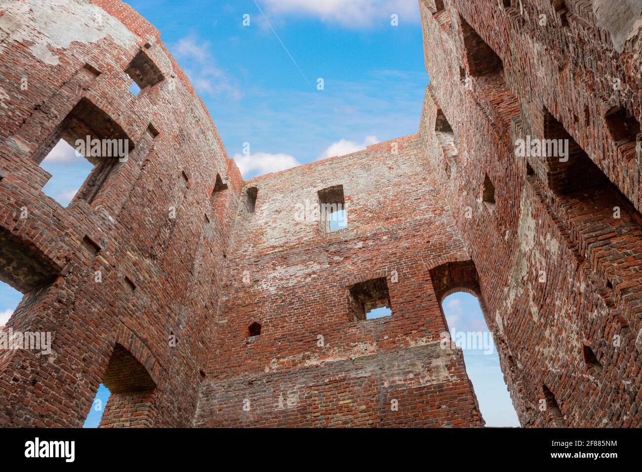 Das Innere der Ruine Teylingen in Sassenheim in den Niederlanden Stockfoto