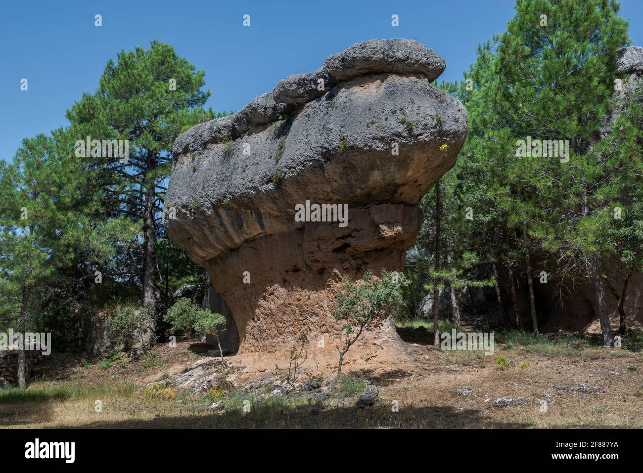 Geologische Formationen in der Enchanted City von Cuenca, Spanien Stockfoto