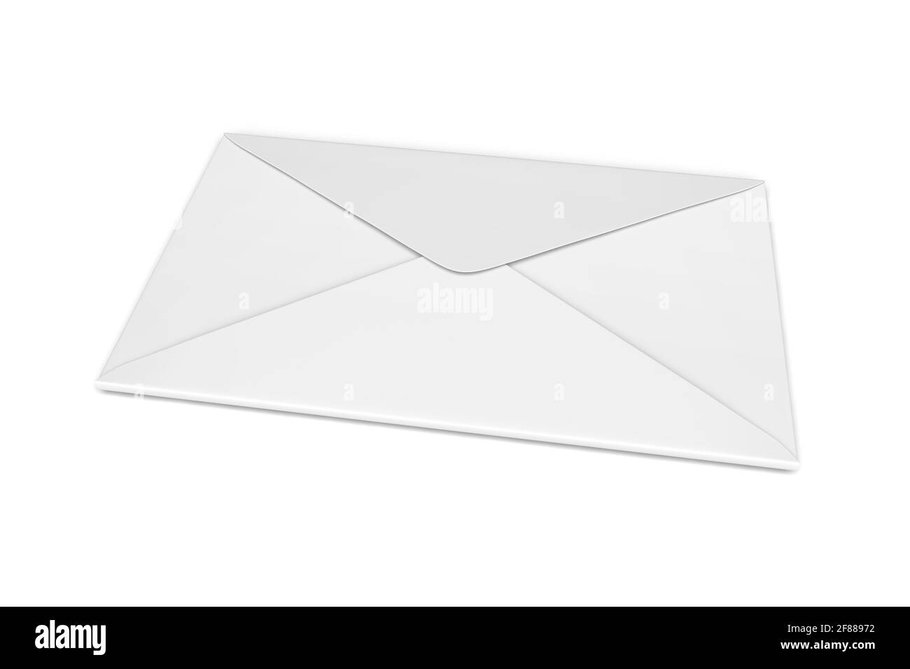 Briefumschlag auf weißem Hintergrund. 3d-Bild Stockfoto