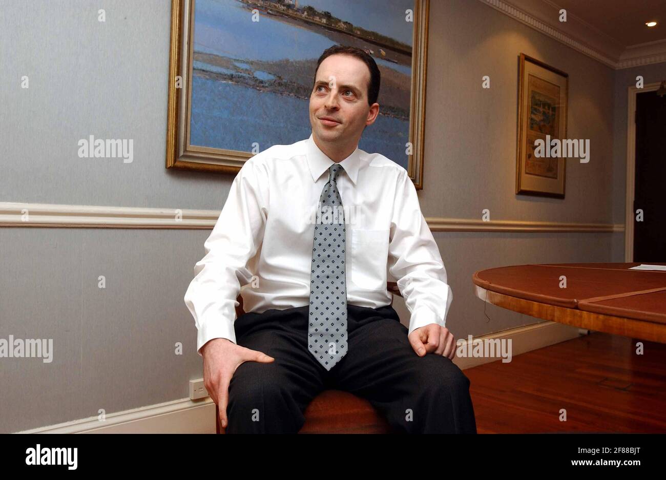 Für Unternehmen> Ian Livingstone, bald Finanzdirektor von BT.7. Februar 2002 Foto Andy Paradise Stockfoto