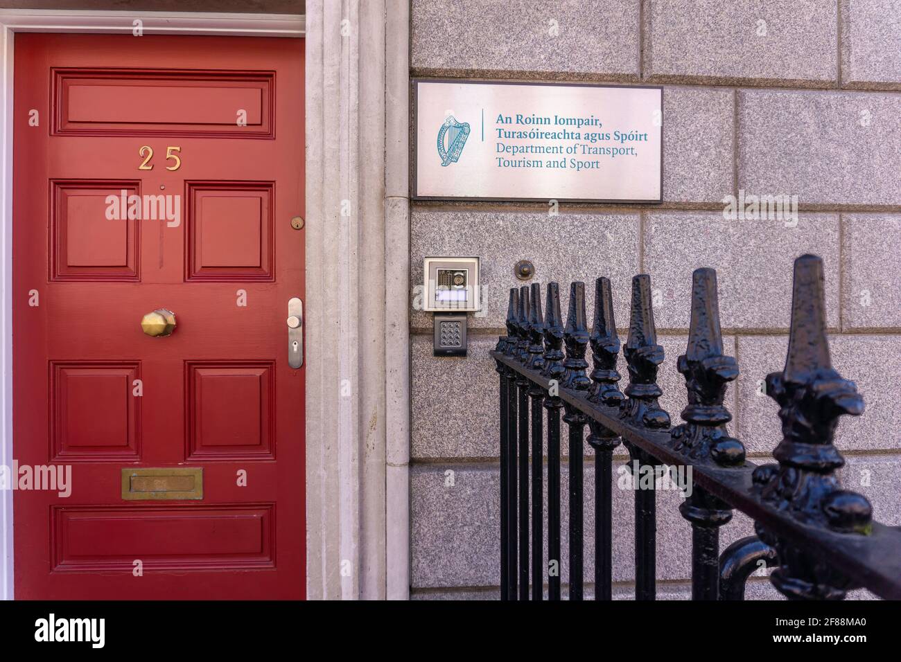 Department of Transport, Tourism and Sport, Ireland, Offices, in Clare Street Dublin, Stockfoto