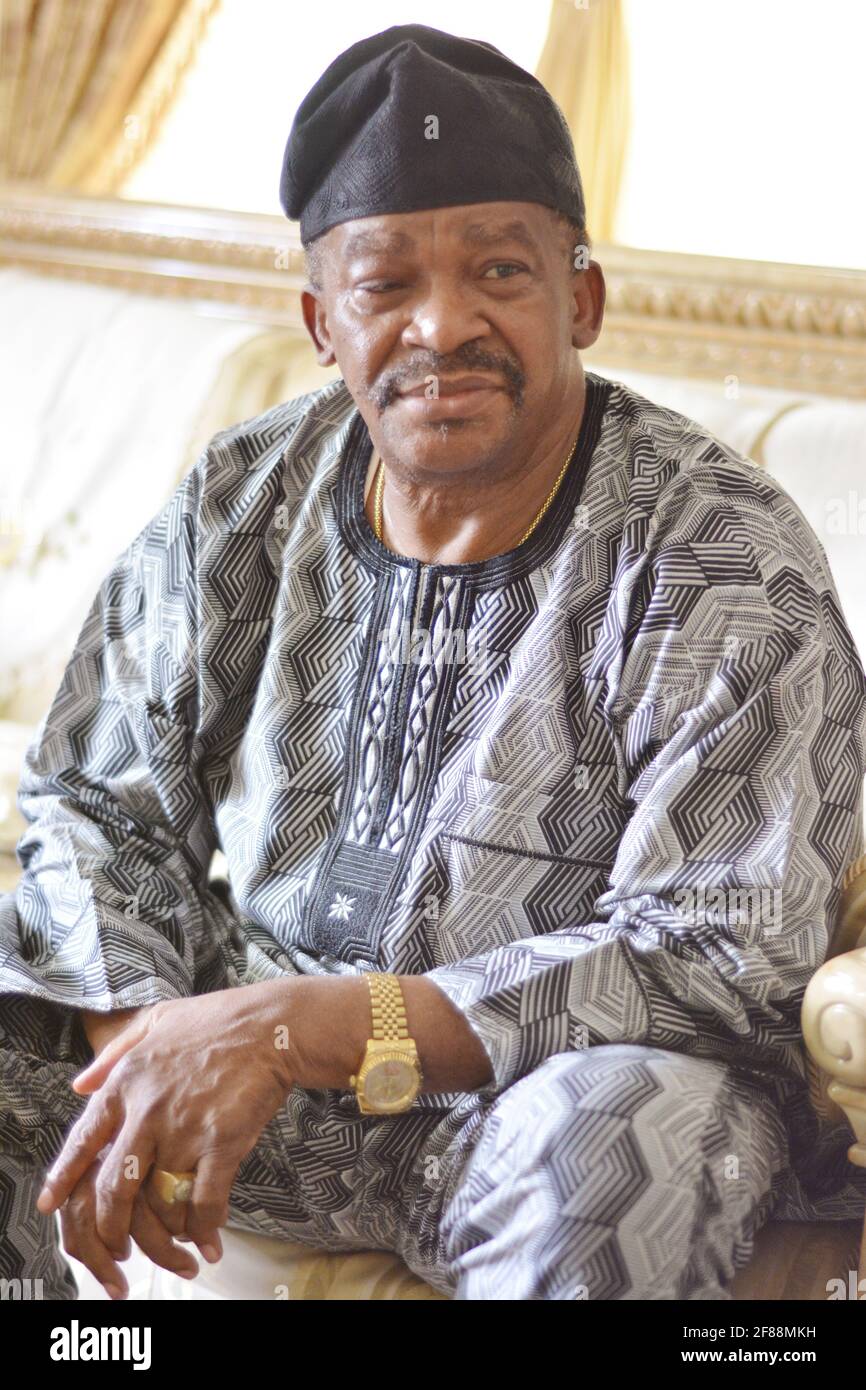 General Oladipo Diya, ehemaliger Vizepräsident von Nigeria unter dem militärischen Staatsoberhaupt General Sani Abacha von 1994 - 1997. Stockfoto