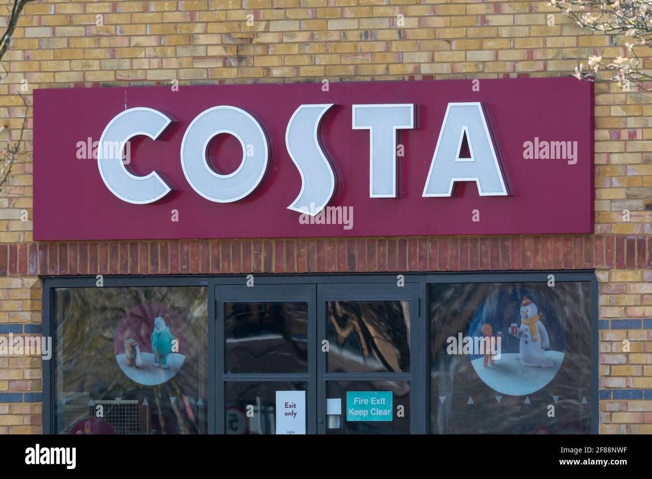 Costa Coffee zu unterzeichnen. Stockfoto