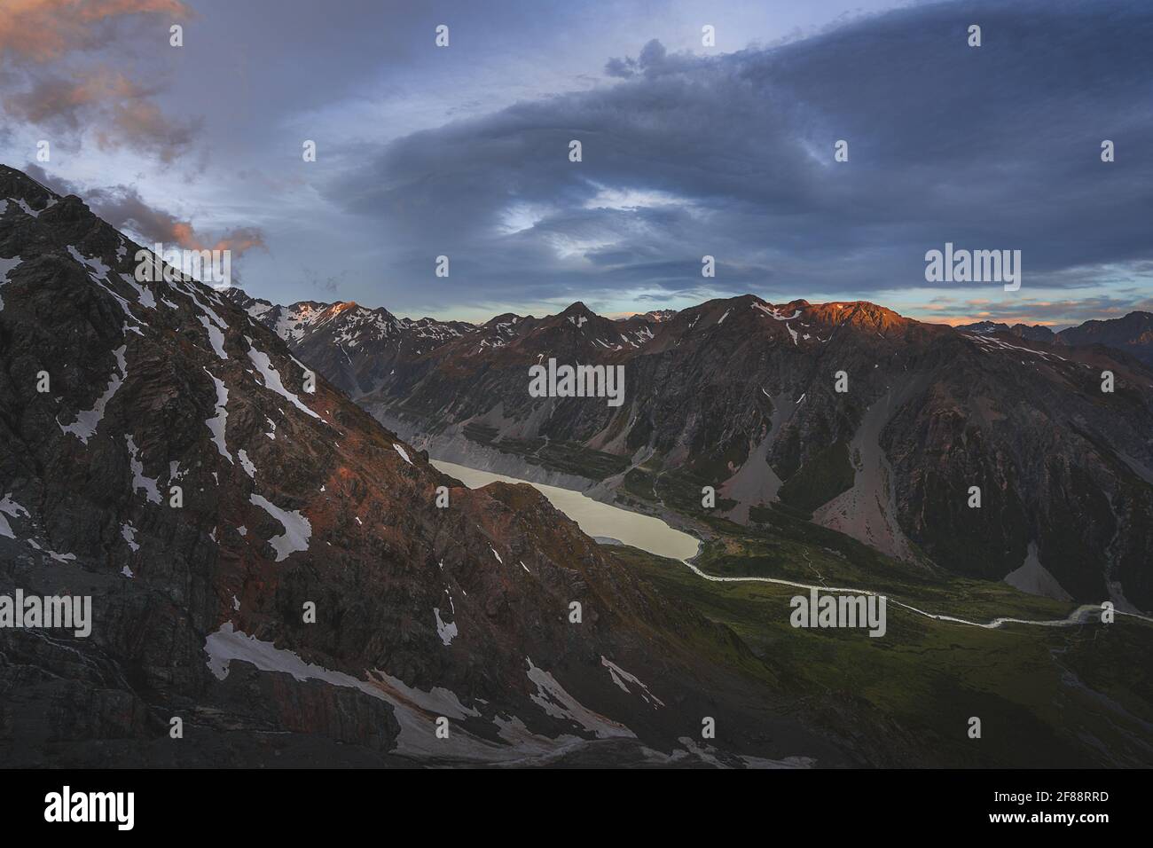 Sefton Bivvy, Aoraki Mt. Cook National Park, Neuseeland Stockfoto