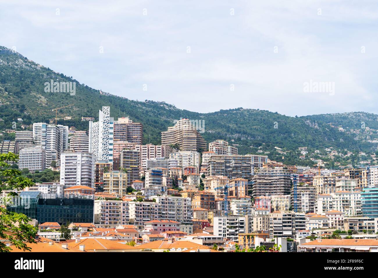 Wolkenkratzer und Gebäude in Monaco Stockfoto