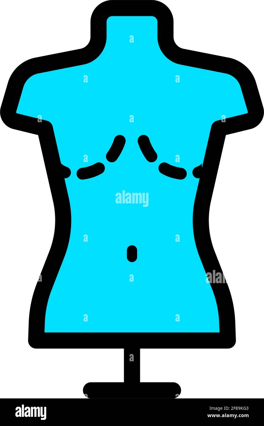 Einfaches Farbsymbol für Maßband. Vektorgrafik des Messgeräts auf weißem Hintergrund. Stock Vektor