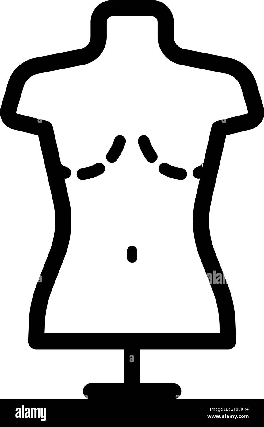 Lineare Ikone der Schaufensterpuppe. Modernes Outline Mannequin Logo-Konzept auf weißem Hintergrund aus der Kollektion Clothes. Stock Vektor