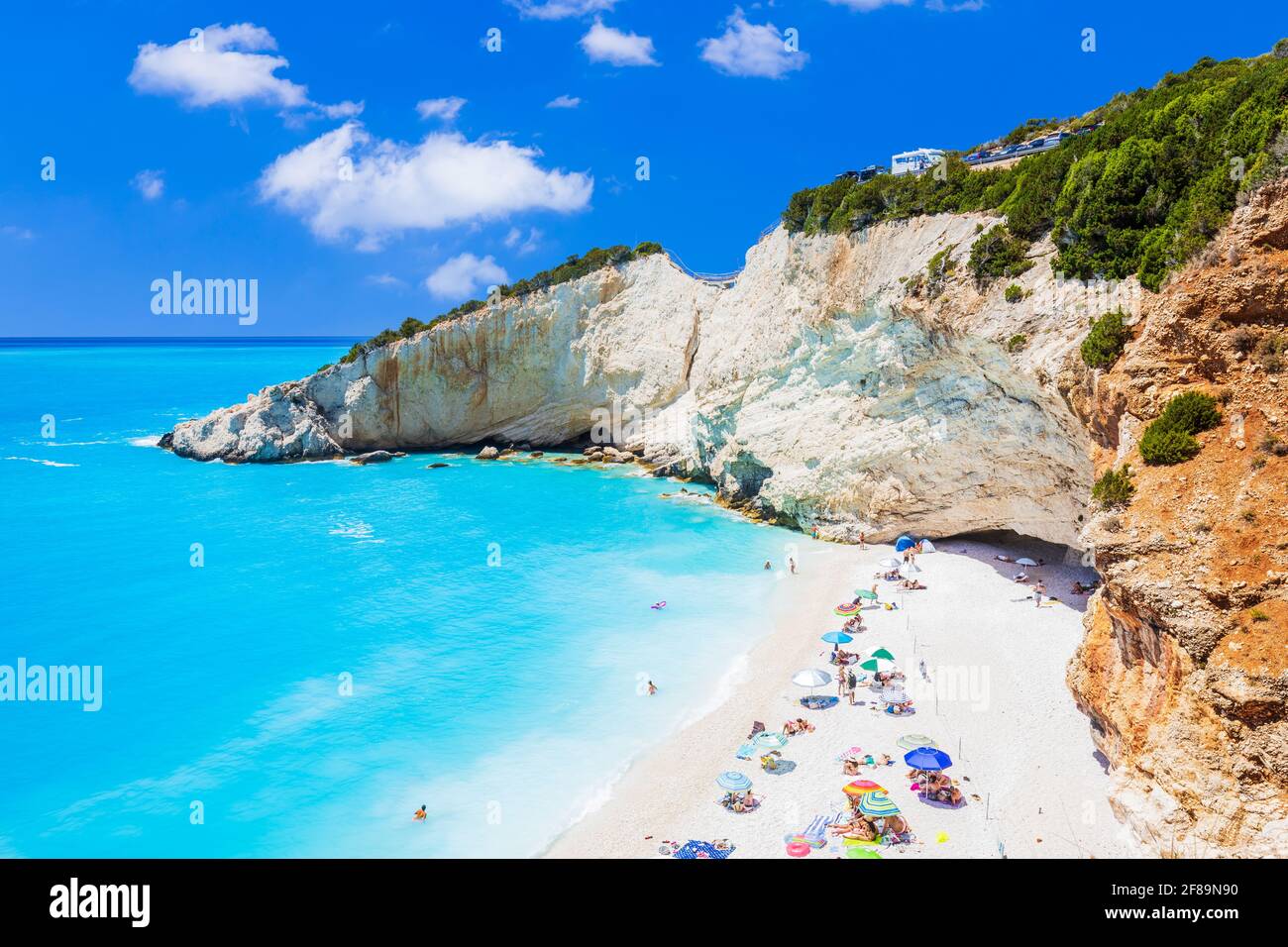 Lefkada, Griechenland. Porto Katsiki in Lefkada, Ionische Inseln. Stockfoto