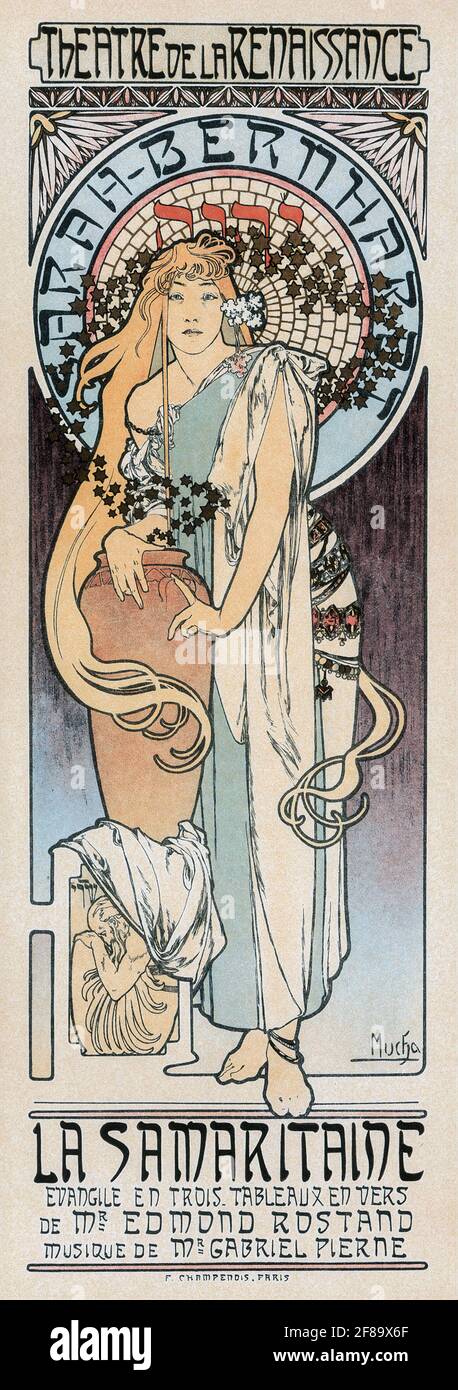 La Samaritaine (von Les Maitres de L'Affiche) – Jugendstil von Alphonse Mucha Stockfoto