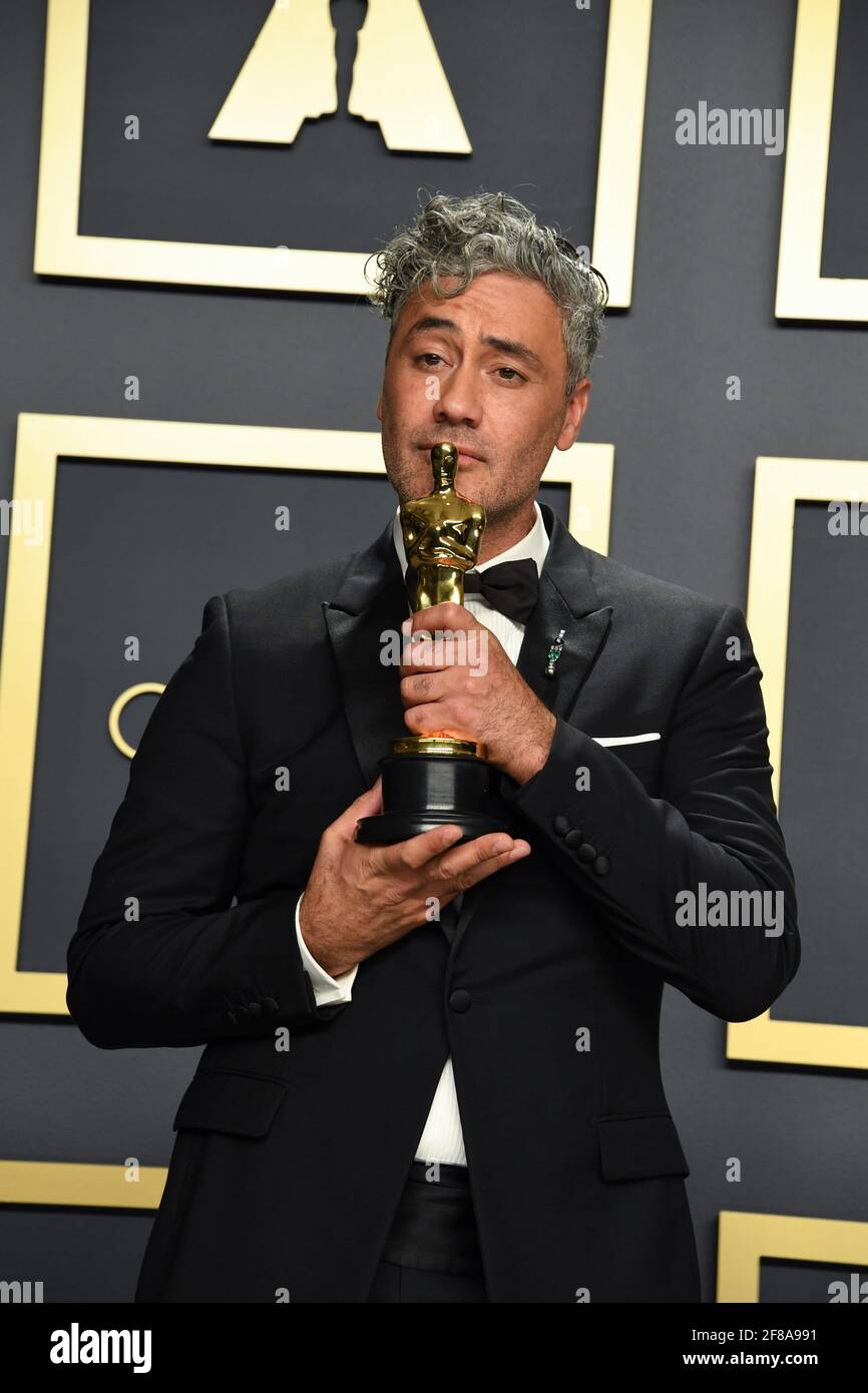 Taika Waititi, Jojo Rabbit im Presseraum während der 92. Jährlichen Oscar-Verleihung im Dolby Theater in Hollywood und Highland in Hollywood, Kalifornien, Sonntag, 9. Februar 2020. Foto von Jennifer Graylock-Graylock.com 917-519-7666 Stockfoto