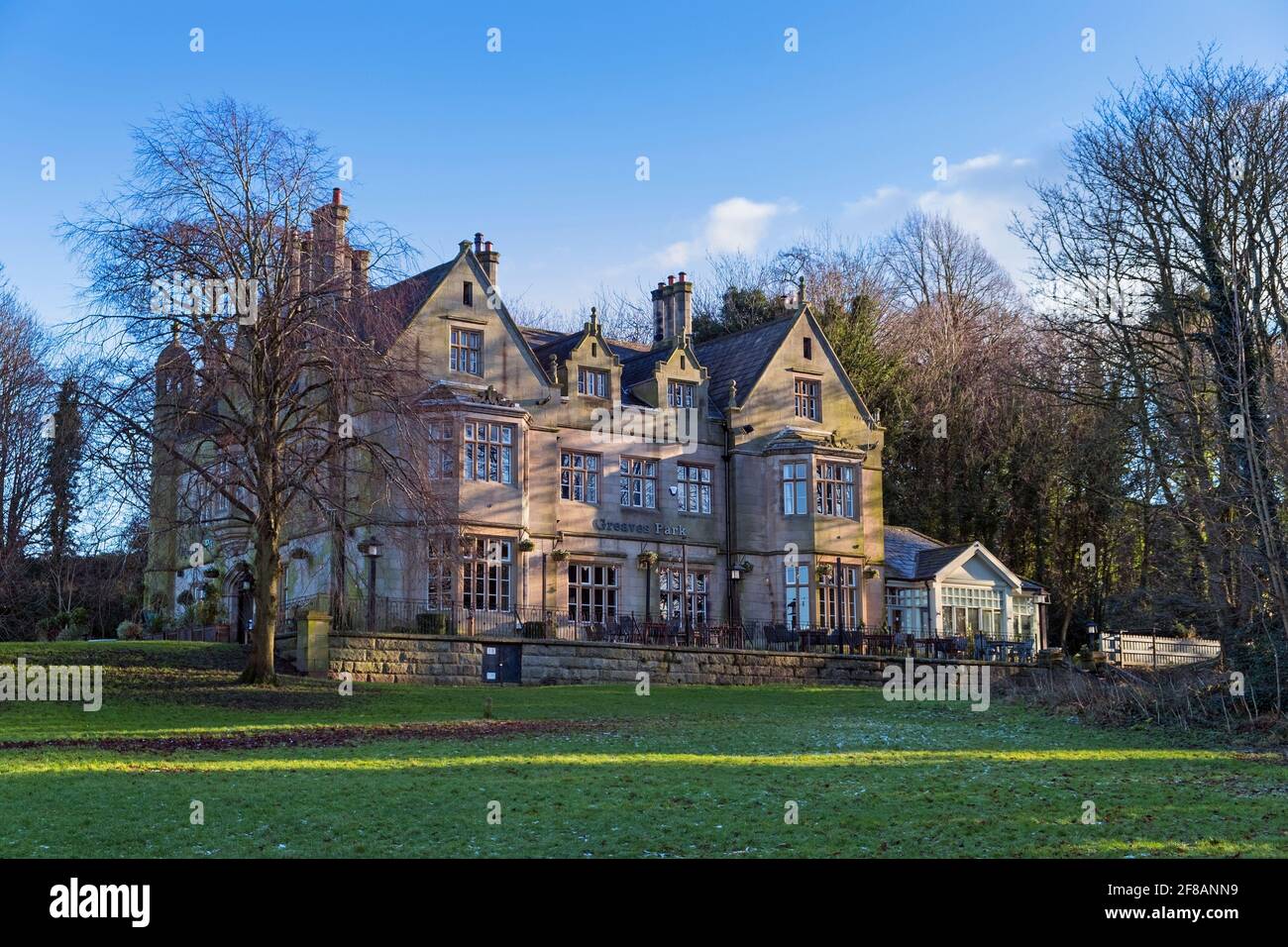 Greaves House in Greaves Park, Lancaster, Großbritannien Stockfoto