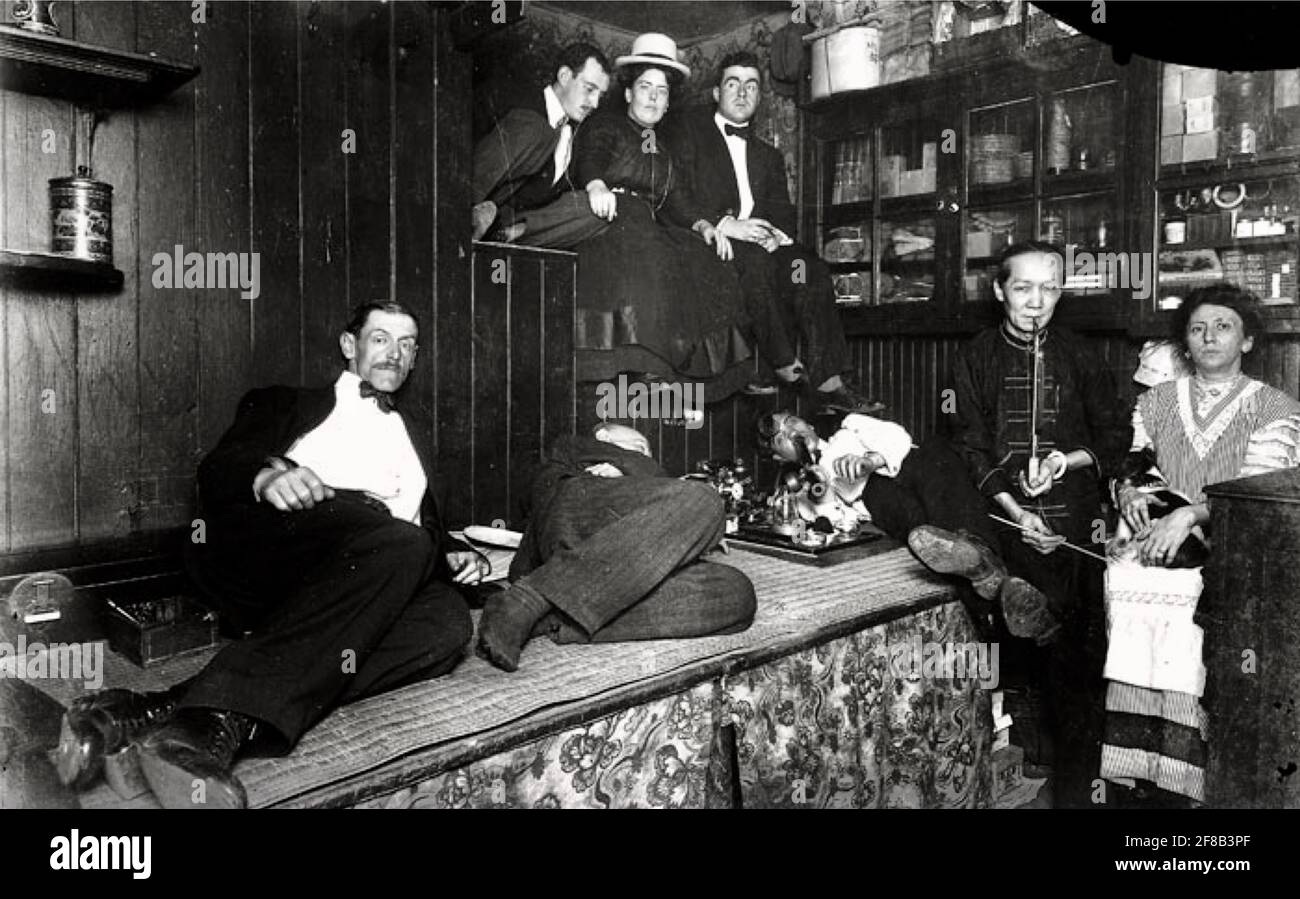 Amerikanische Opiumraucher in New York 1925 Stockfoto