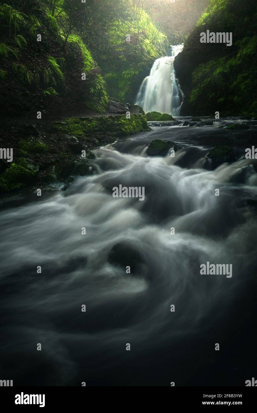 Glencoe-Wasserfall Stockfoto