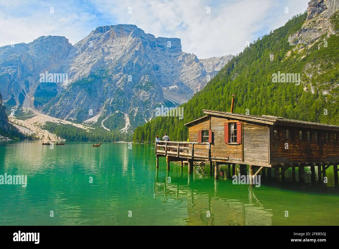 Prags Lake im Sommer. Südtirol, Italien Stockfoto