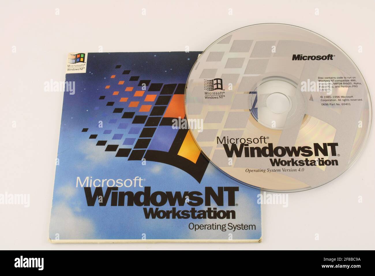 Windows NT-Software für Servercomputer. Altes Technologiekonzept Stockfoto