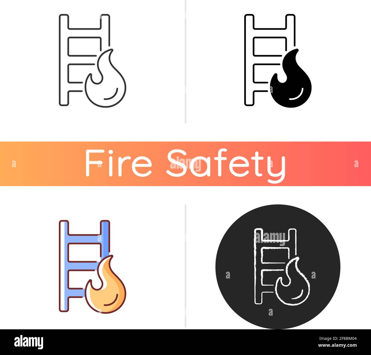 Symbol für die Feuertreppe Stock Vektor