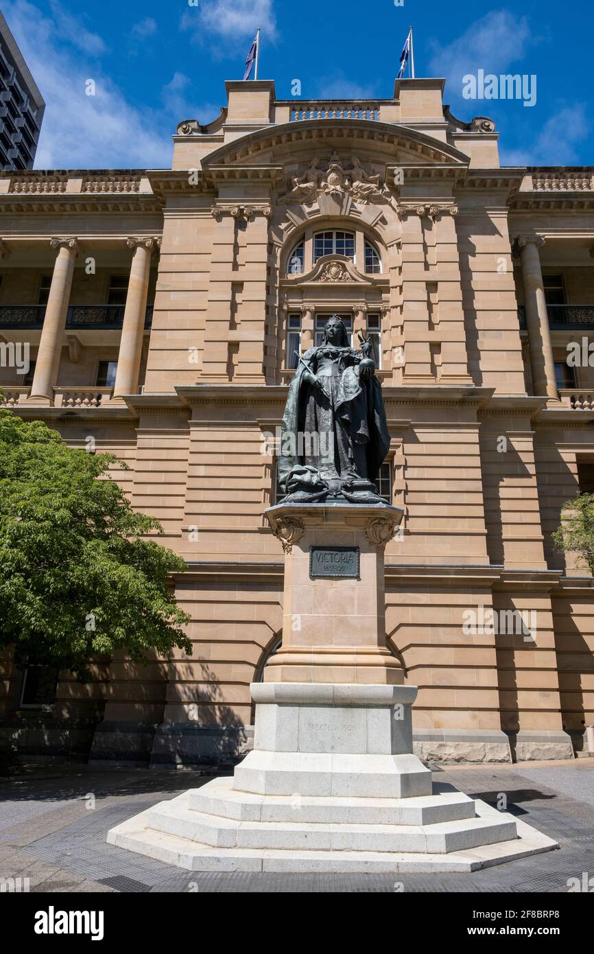 Statue der Königin Victoria in Queens Gardens, Brisbane, Australien Stockfoto