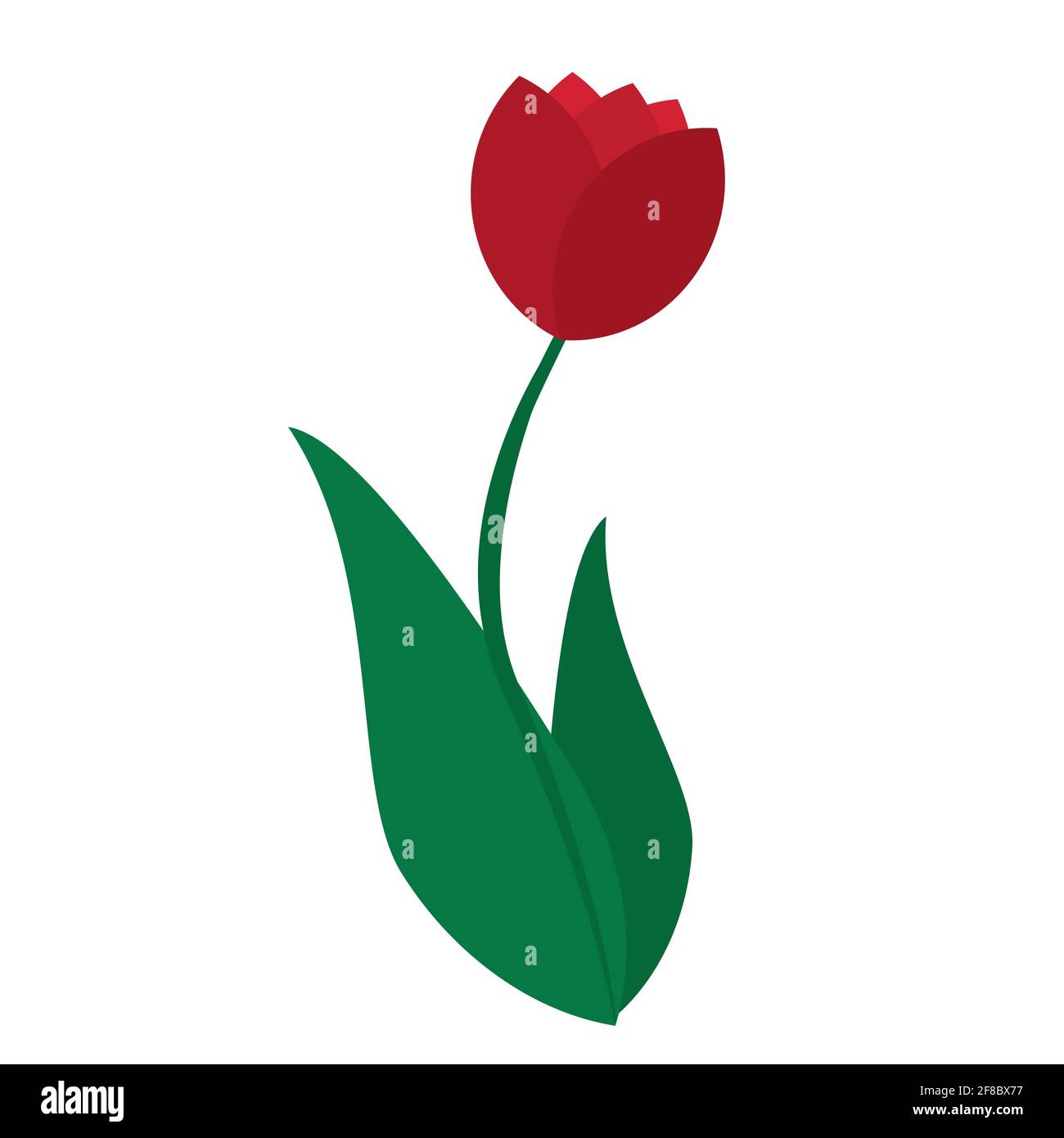 Isolierte Tulpe Blume Symbol flach Design Vektorbild Stock Vektor