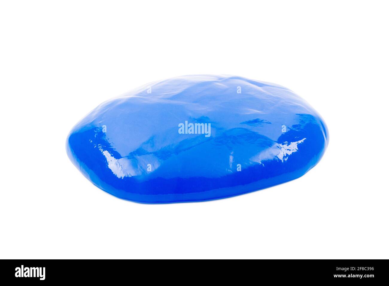Blauer Schleim isoliert auf Weiß mit Beschneidungspfad Stockfotografie -  Alamy